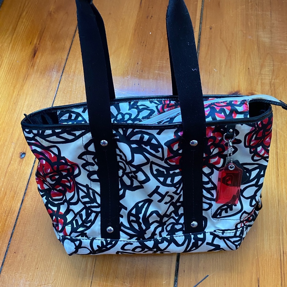 Coach Graffiti Flowers Handbag